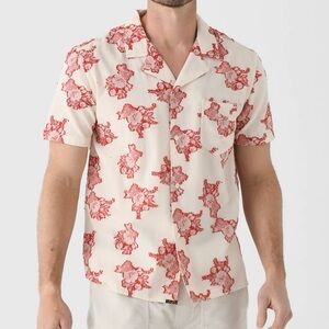 Billy Reid Floral Jacquard Cotton Blend Madras Camp Shirt